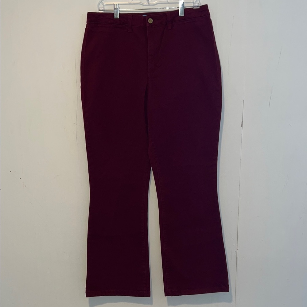 Draper James Burgundy Flare Jeans Size 16 03172613